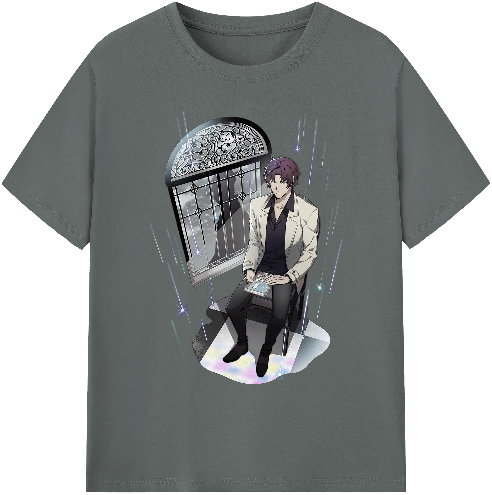 （画像用） 文豪ストレイドッグス Bungo Stray Dogs 綿100％ メンズ半袖Tシャツ｜肌触りやわらか＆通気性